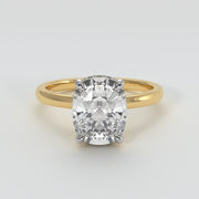 Hidden Halo Oval Diamond Engagement Ring - from £1795