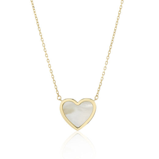 Heart Delicate Charm Mother of Pearl Necklace main image 1