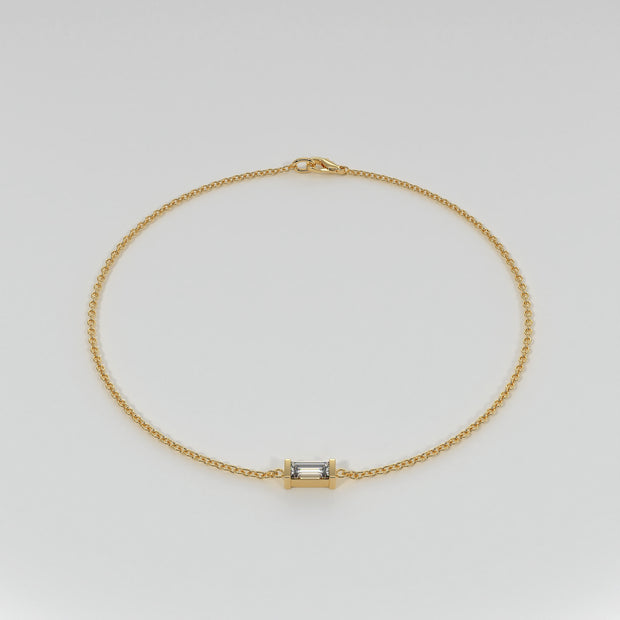 Yellow Gold Baguette Diamond Bracelet Designed by FANCI Bespoke Fine Jewellery
