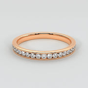 Channel Set Diamond Ring In Rose Gold Designed by FANCI Bespoke Fine Jewellery