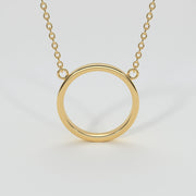 Circle Necklace In Yellow Gold Designed by FANCI Bespoke Fine Jewellery