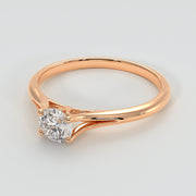Classic Solitaire Four Claw Diamond Engagement Ring In Rose Gold Designed by FANCI Bespoke Fine Jewellery