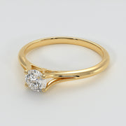 Classic Solitaire Four Claw Diamond Engagement Ring In Yellow Gold Designed by FANCI Bespoke Fine Jewellery