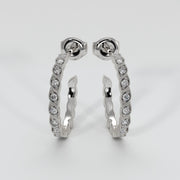 Diamond Petal Earrings In White Gold Designed by FANCI Bespoke Fine Jewellery