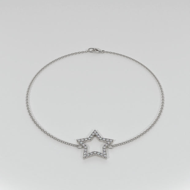 Diamond Star Bracelet In White Gold Designed by FANCI Bespoke Fine Jewellery