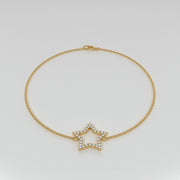Diamond Star Bracelet In Yellow Gold Designed by FANCI Bespoke Fine Jewellery