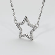 Diamond Star Necklace In White Gold Designed by FANCI Bespoke Fine Jewellery