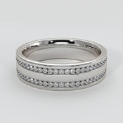 Double Row Channel Set Diamond Ring In White Gold Designed by FANCI Bespoke Fine Jewellery