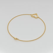 Heart Bracelet In Yellow Gold Designed by FANCI Bespoke Fine Jewellery