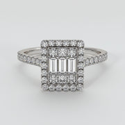 Illusion Set Diamond Engagement Ring - from £1495