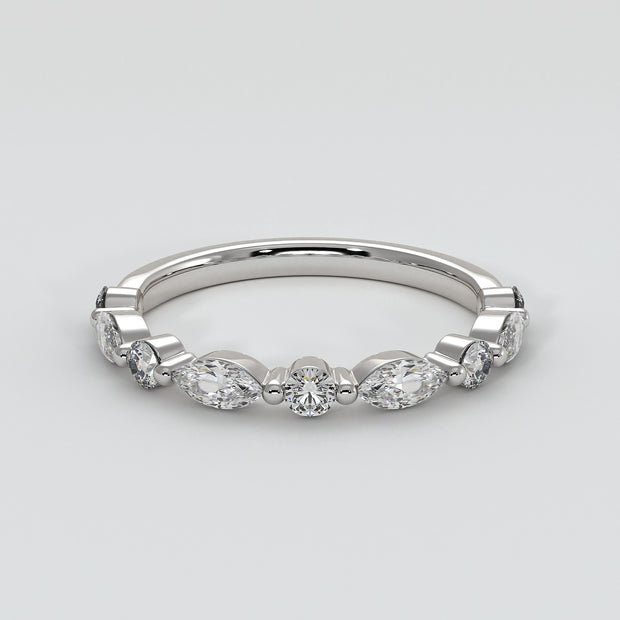 Marquise And Round Diamond Ring