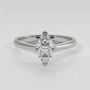 Marquise Diamond Solitaire Engagement Ring In White Gold Designed by FANCI Bespoke Fine Jewellery