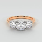 Ornate Trilogy Engagement Ring - from £1495