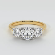 Ornate Trilogy Engagement Ring - from £1495