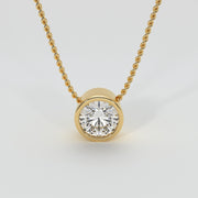 Rub Over Diamond Necklace In Yellow Gold Designed by FANCI Bespoke Fine Jewellery