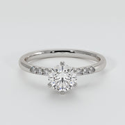 Six Claw Solitaire Engagement Ring in White Gold Designed by FANCI Bespoke Fine Jewellery