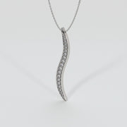 Wave Pendant With Diamonds In White Gold Designed by FANCI Bespoke Fine Jewellery