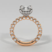 111 Diamond Full Coverage Engagement Ring In Rose Gold. Designed And Manufactured By FANCI Fine Jewellery, Southampton, UK.