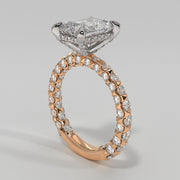 111 Diamond Full Coverage Engagement Ring In Rose Gold. Designed And Manufactured By FANCI Fine Jewellery, Southampton, UK.