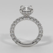 111 Diamond Full Coverage Engagement Ring In White Gold. Designed And Manufactured By FANCI Fine Jewellery, Southampton, UK.