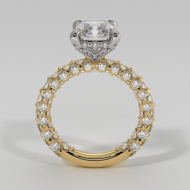 111 Diamond Full Coverage Engagement Ring In Yellow Gold. Designed And Manufactured By FANCI Fine Jewellery, Southampton, UK.