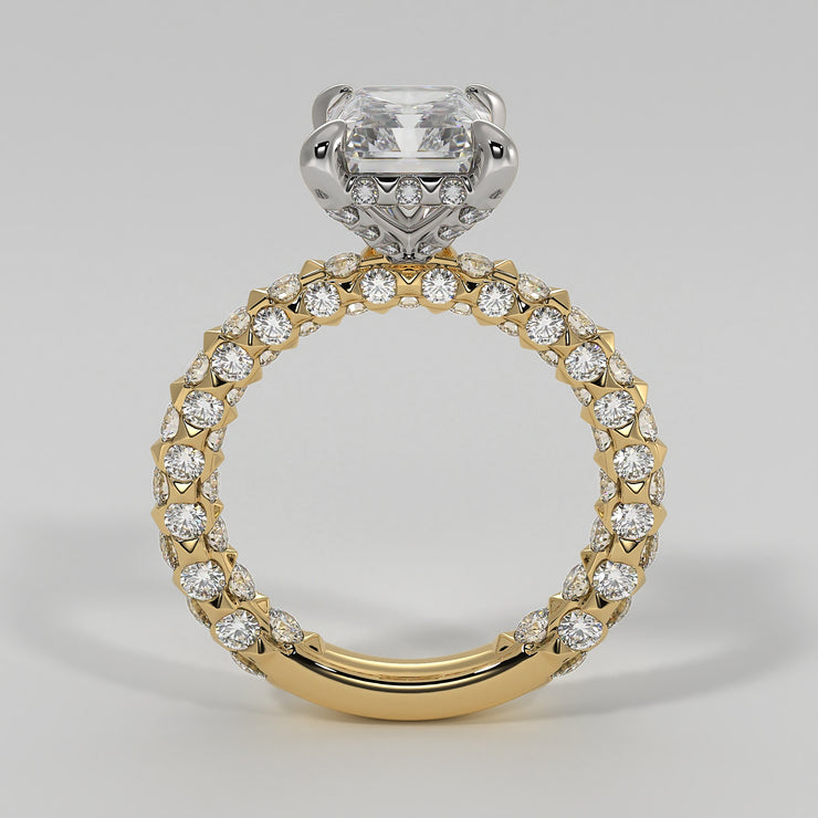 111 Diamond Full Coverage Engagement Ring In Yellow Gold. Designed And Manufactured By FANCI Fine Jewellery, Southampton, UK.