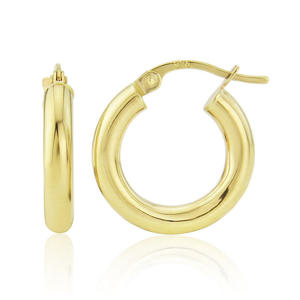 9ct Yellow Gold Extra Small Hoop Earrings by FANCI Fine Jewellery, Southampton, UK.