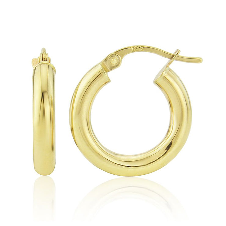 9ct Yellow Gold Extra Small Hoop Earrings by FANCI Fine Jewellery, Southampton, UK.