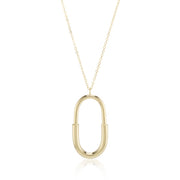 9ct Yellow Gold Oval Link Pendant