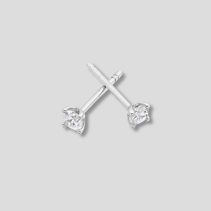 0.20ct Claw Set Diamond Stud Earrings In White Gold By FANCI Fine Jewellery, Southampton, UK.