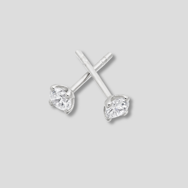 0.40ct Claw Set Diamond Stud Earrings In White Gold By FANCI Fine Jewellery, Southampton, UK.