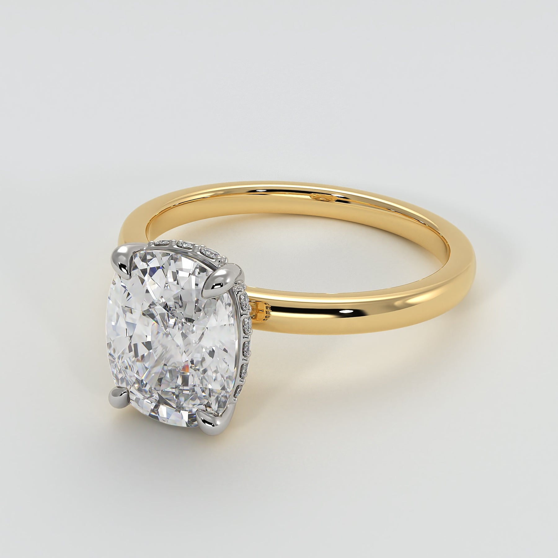 Hidden Halo Oval Diamond Engagement Ring – FANCI Fine Jewellery
