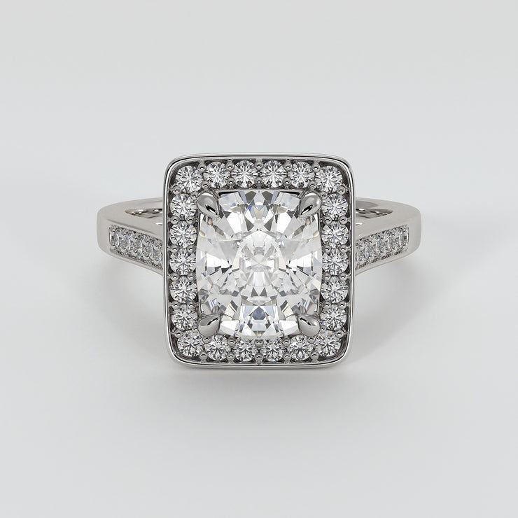 High Halo Engagement Ring