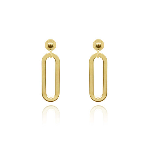 9ct Yellow Gold Paper Chain Earrings By FANCI Fine Jewellery Southampton, UK.