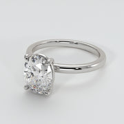 Oval Diamond Engagement Ring Set On White Gold Band. Designed And Manufactured By FANCI Fine Jewellery, Southampton, UK.