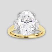The Oval Three Stone Lab Grown Diamond Ring