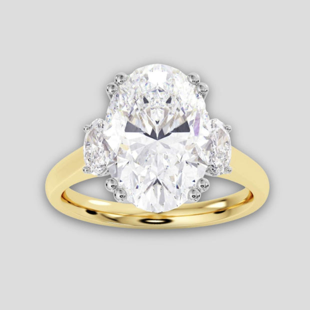 The Oval Three Stone Lab Grown Diamond Ring