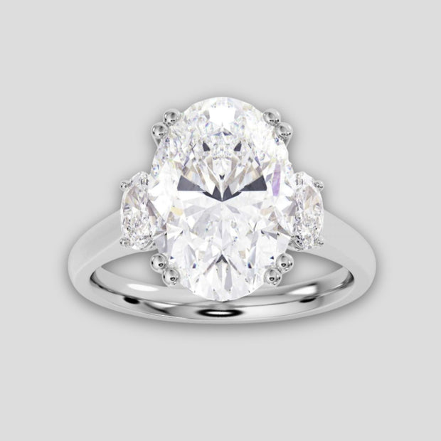 The Oval Three Stone Lab Grown Diamond Ring