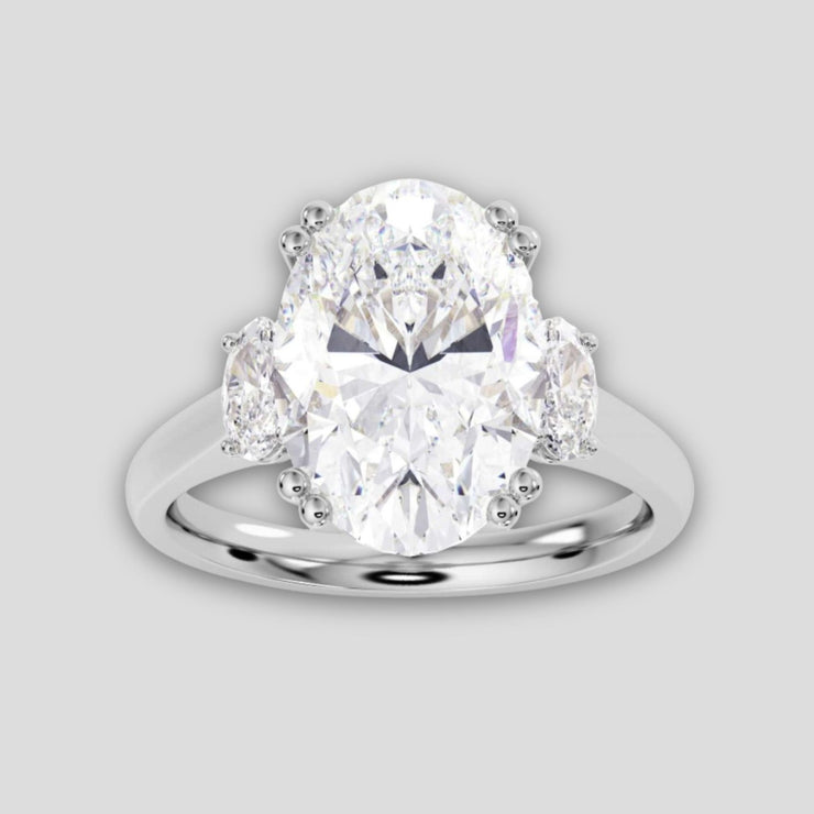 The Oval Three Stone Lab Grown Diamond Ring