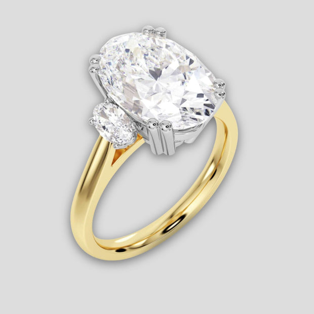 The Oval Three Stone Lab Grown Diamond Ring