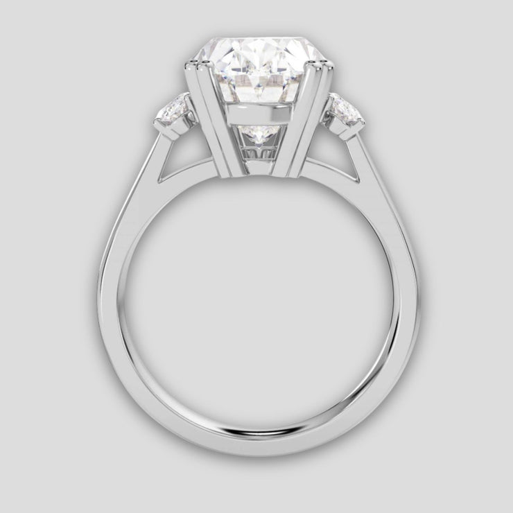 The Oval Three Stone Lab Grown Diamond Ring