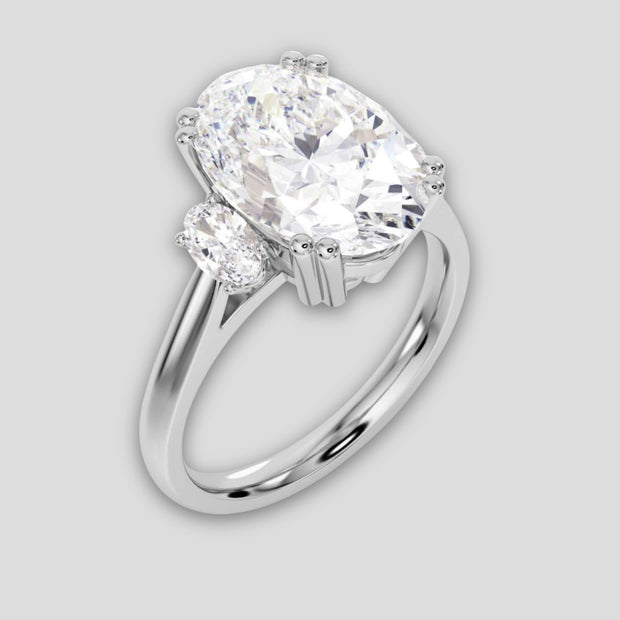 The Oval Three Stone Lab Grown Diamond Ring