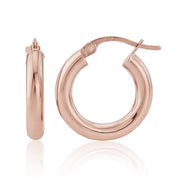 9ct Rose Gold Extra Small Hoop Earrings by FANCI Fine Jewellery, Southampton, UK.