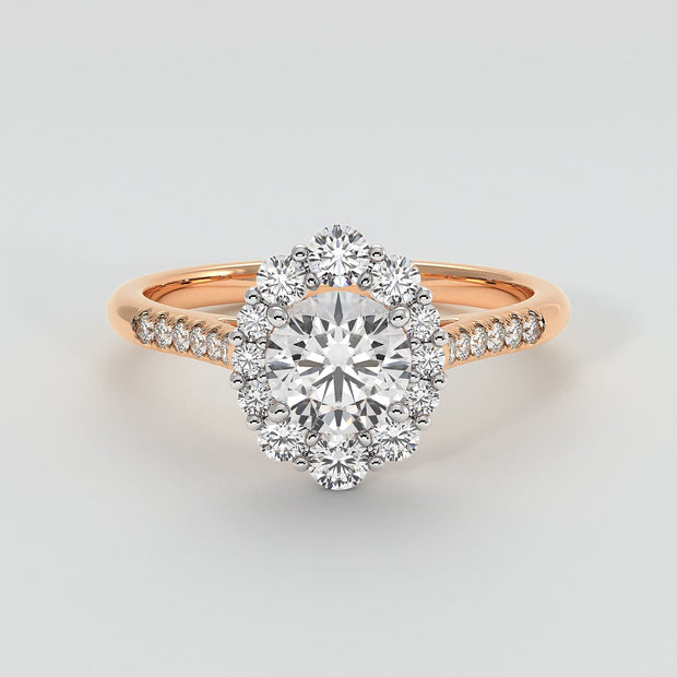 Oval Halo Engagement Ring - from £1995