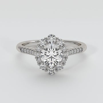 Oval Halo Engagement Ring - from £1995