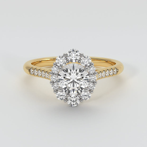 Oval Halo Engagement Ring - from £1995