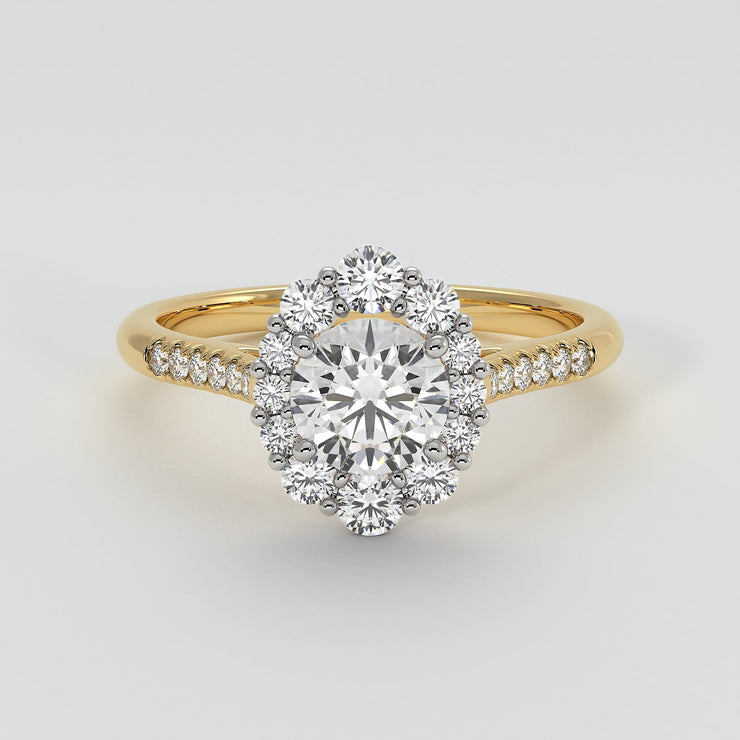 Oval Halo Engagement Ring - from £1995