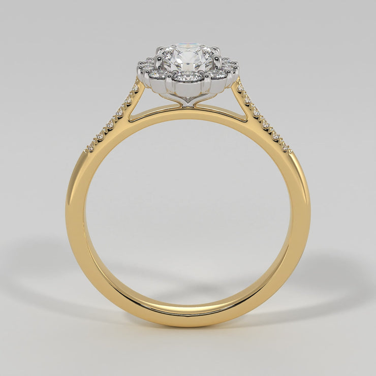 Oval Halo Engagement Ring - from £1995