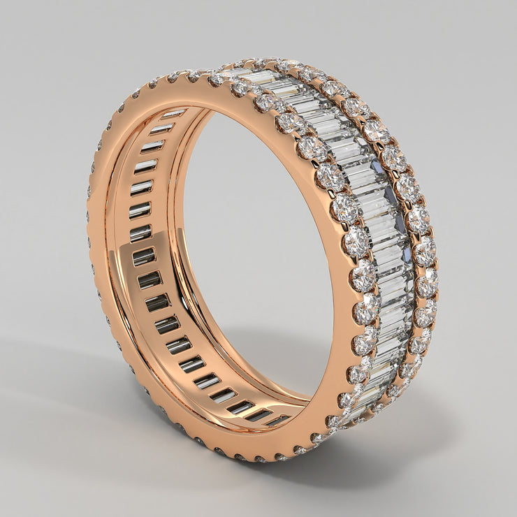 Rose Gold Eternity Ring With 2.4 Carat Of Diamonds Designed by FANCI Bespoke Fine Jewellery