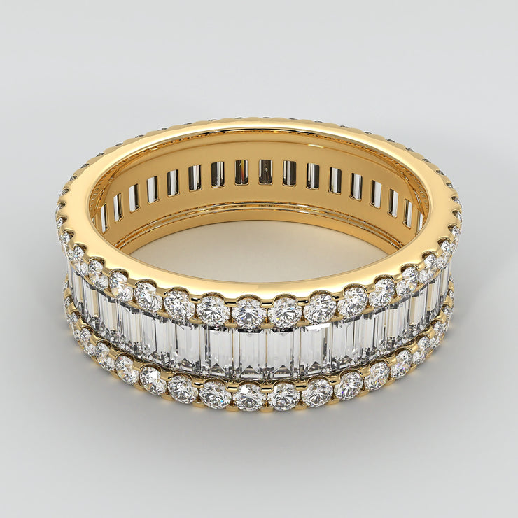 Yellow Gold Eternity Ring With 2.4 Carat Of Diamonds Designed by FANCI Bespoke Fine Jewellery